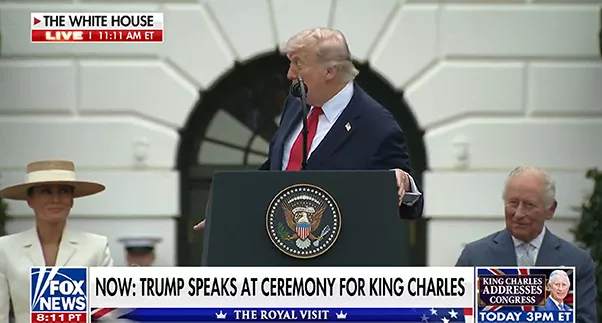 尬出天际,特朗普当着英国王面开和梅拉尼娅的玩笑